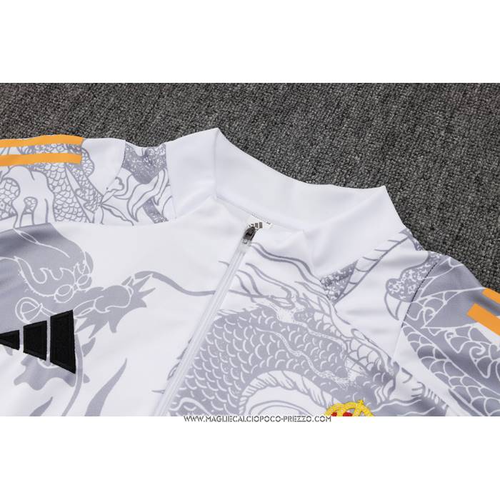 Tuta da Track Felpa
 Real Madrid 2024 Bambino
 Bianco
 Dragon -2025
